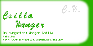 csilla wanger business card